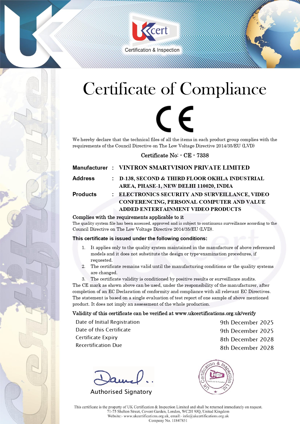 Certificate