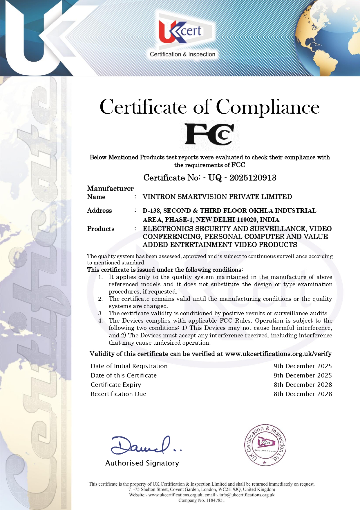 Certificate