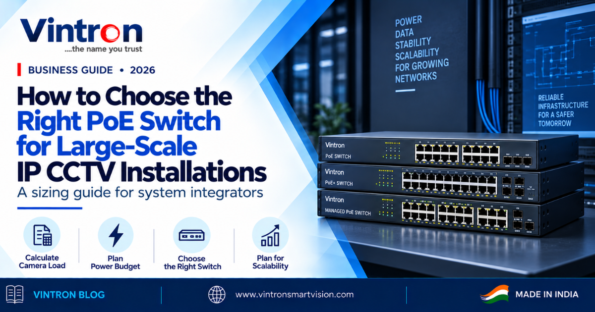 How to Choose the Right PoE Switch for Large-Scale IP CCTV Installations: A Sizing Guide for System Integrators