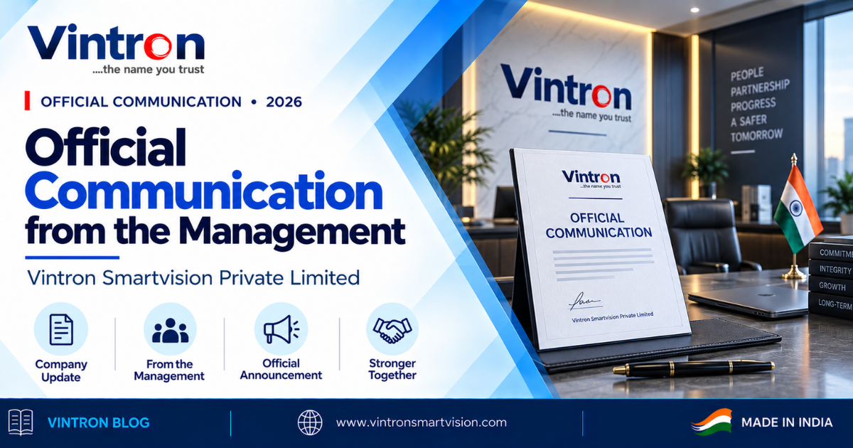 Official Communication from the Management-VINTRON SMARTVISION PRIVATE LIMITED