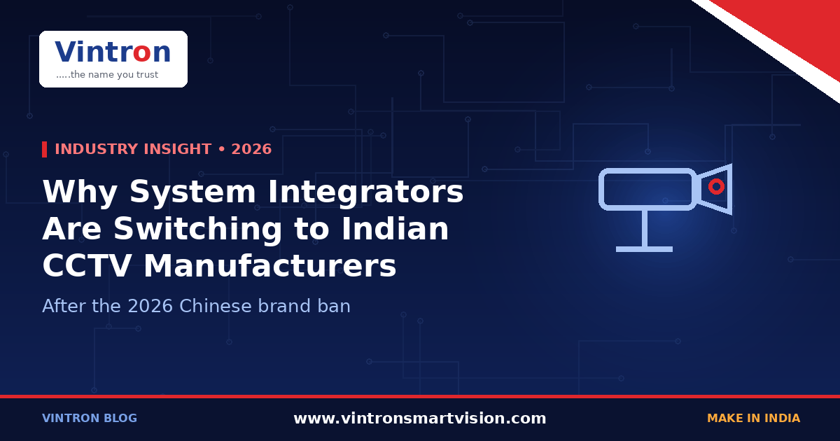 Why System Integrators Are Switching to Indian CCTV Manufacturers After the 2026 Chinese Brand Ban