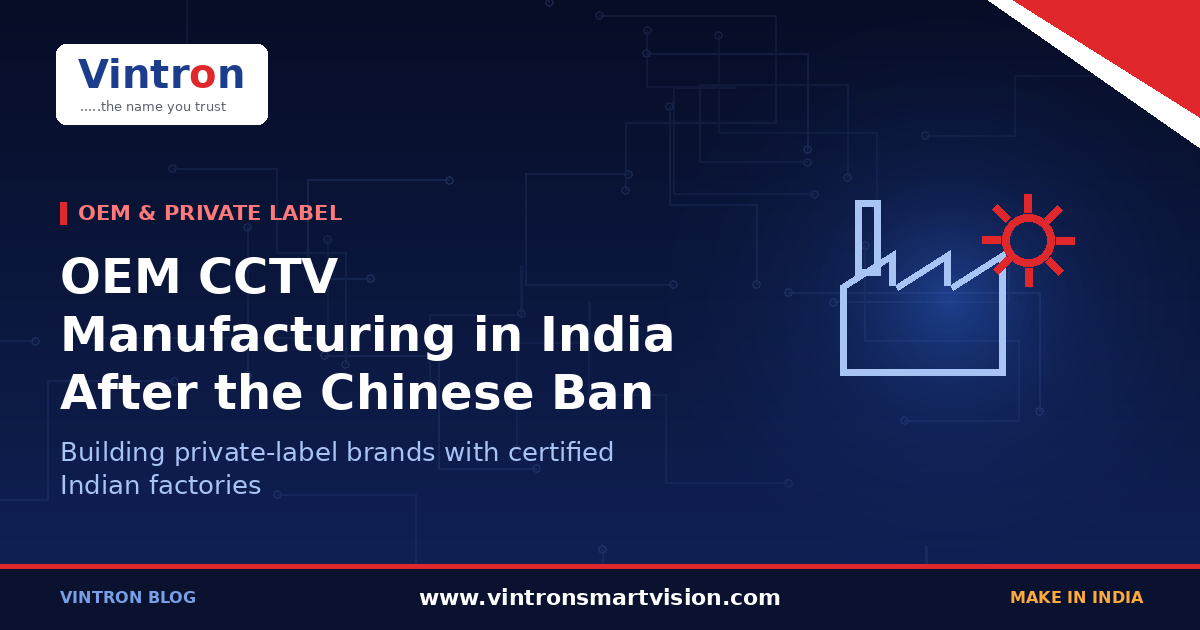 OEM CCTV Manufacturing in India: How Brands Are Building Private-Label Security Products With Certified Indian Manufacturers After the Chinese Ban