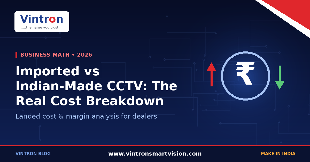 The Real Cost of Selling Imported CCTV vs Indian-Manufactured in 2026: A Landed-Cost and Margin Breakdown for Dealers